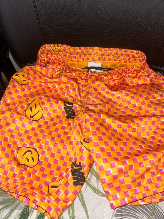 Nike Other - Nike Kids Orange & Pink Smiley-Print Swim Trunks
